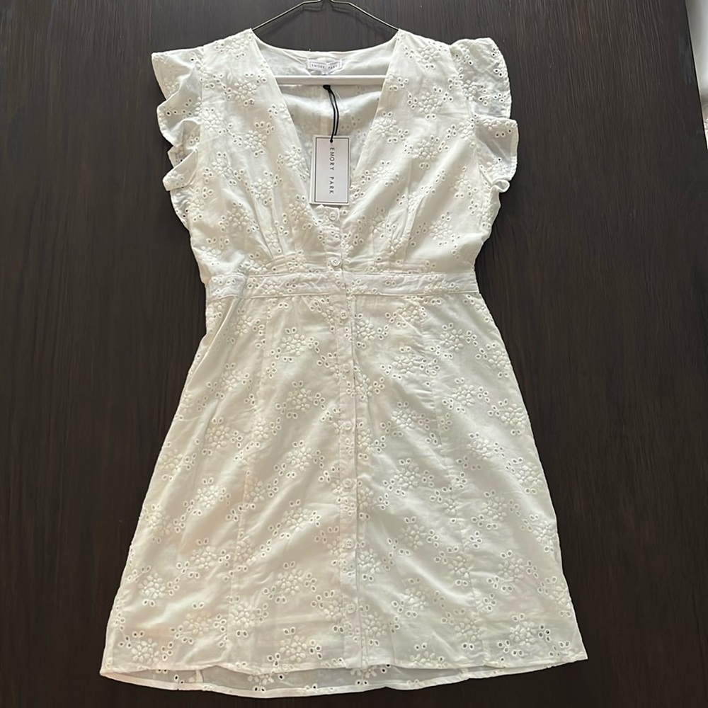Never worn white eyelet mini Medium